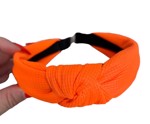 Bred hårbøjle med knude;  Neon orange - 80´er vibe